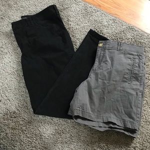 Black jeans and Grey shorts